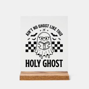 Halloween Geest Heilige Geest Grappige Vintage Dam Acryl Bord
