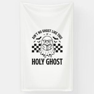 Halloween Geest Heilige Geest Grappige Vintage Dam Spandoek