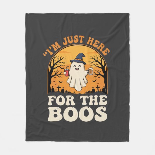 Halloween Geest Hier Voor De Boos Fleece Deken (Voorkant)