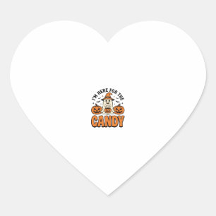 Halloween Geest Hier Voor De Snoepjes Schattig Vin Hart Sticker