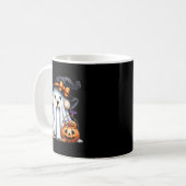 Halloween Geest Hond Koffiemok (Voorkant links)