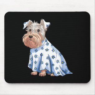 Halloween Geest Hond Met Bloemen Grappige Hallowee Muismat