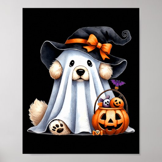 Halloween Geest Hond Poster (Voorkant)