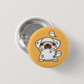 Halloween Geest Hond Ronde Button 3,2 Cm (Voorkant /achterkant)