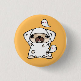 Halloween Geest Hond Ronde Button 3,2 Cm