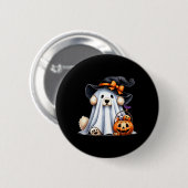 Halloween Geest Hond Ronde Button 5,7 Cm (Voorkant /achterkant)