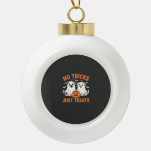 Halloween Geest Honden Geen Streken Alleen Snoepje Keramische Bal Ornament