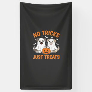 Halloween Geest Honden Geen Streken Alleen Snoepje Spandoek