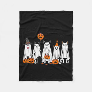 Halloween Geest Honden Mooie Pompoen Cartoon Ontwe Fleece Deken