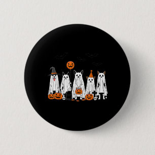 Halloween Geest Honden Mooie Pompoen Cartoon Ontwe Ronde Button 5,7 Cm
