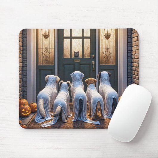 Halloween Geest Honden Muismat (Met muis)