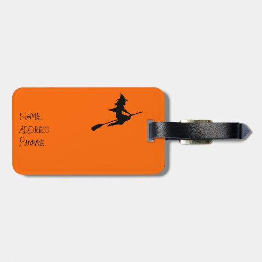 Halloween Geest Huis Bagage Label (Achterkant horizontaal)