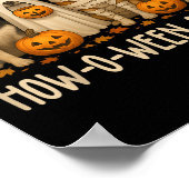 Halloween Geest Husky Hond Moeder Husky Liefhebber Poster (Hoek)