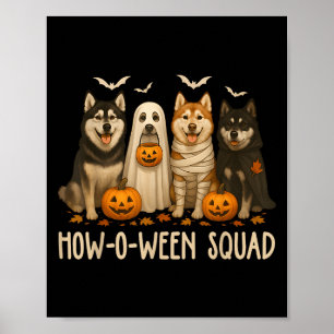 Halloween Geest Husky Hond Moeder Husky Liefhebber Poster