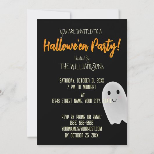 Halloween Geest Kaart (Voorkant)