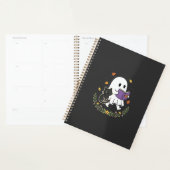 Halloween Geest Kat Leest Boek Bloem Ontwerp_1 Planner (Display)