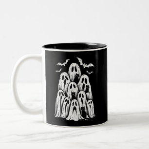 Halloween Geest Kat Liefhebber Herfst Griezelige S Tweekleurige Koffiemok
