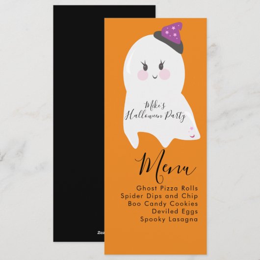 Halloween Geest Kleding Feest Menu (Voorkant / Achterkant)