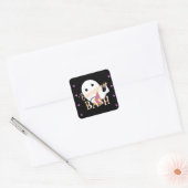 Halloween Geest Kleding Feest   Vierkante Sticker (Envelop)