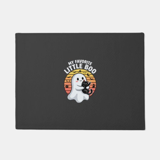 Halloween Geest Kleine Boe Kat Deurmat (Voorkant)