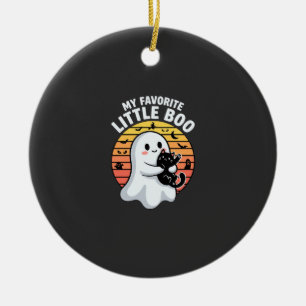 Halloween Geest Kleine Boe Kat Keramisch Ornament