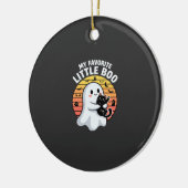Halloween Geest Kleine Boe Kat Keramisch Ornament (Links)