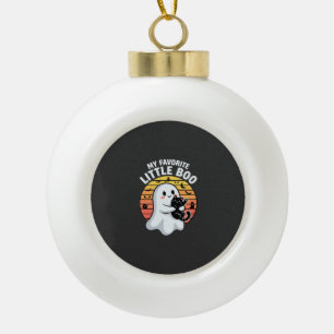Halloween Geest Kleine Boe Kat Keramische Bal Ornament