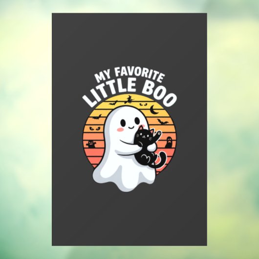 Halloween Geest Kleine Boe Kat Raamsticker (Vel 3)