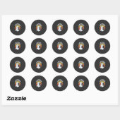 Halloween Geest Kleine Boe Kat Ronde Sticker (Vel)