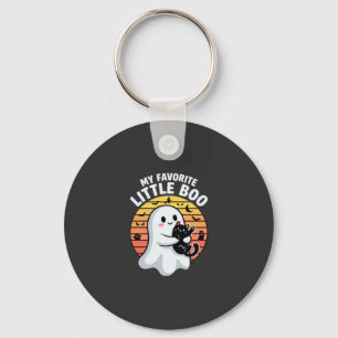 Halloween Geest Kleine Boe Kat Sleutelhanger