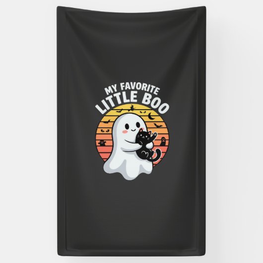 Halloween Geest Kleine Boe Kat Spandoek (Verticaal)