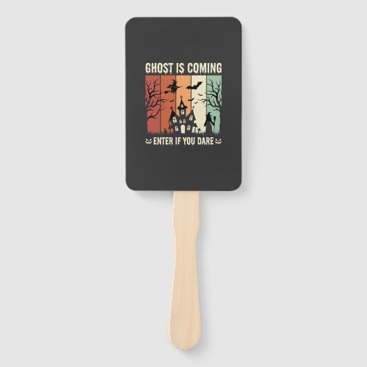 Halloween Geest Komt Geheime Huis Handwaaier (Voorkant)