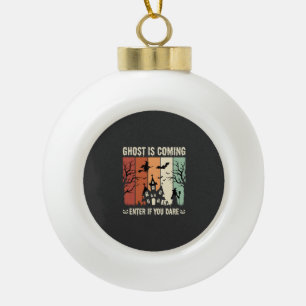 Halloween Geest Komt Geheime Huis Keramische Bal Ornament