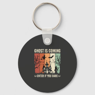 Halloween Geest Komt Geheime Huis Sleutelhanger