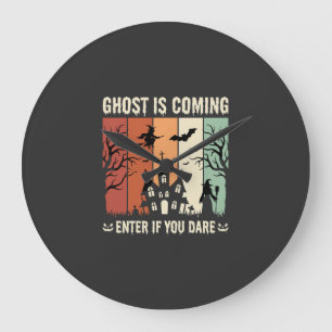 Halloween Geest Komt Spokenhuis Grote Klok