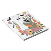 Halloween Geest Lezen Boek Kat Notitieblok (Schuin)