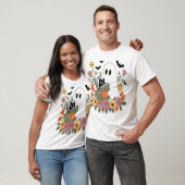 Halloween Geest Lezen Boek Kat T-shirt (Unisex)