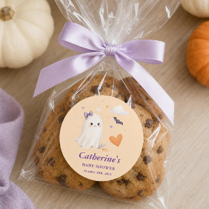 Halloween Geest Little Boo Baby Shower Ronde Sticker