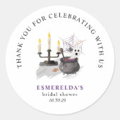 Halloween Geest Little Boo Baby Shower Sticker  (Voorkant)