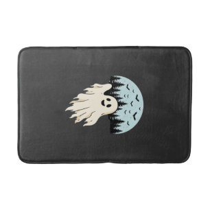 Halloween Geest Maan Bos Ontwerp_1 Badmat