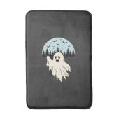 Halloween Geest Maan Bos Ontwerp_1 Badmat (Voorkant Verticaal)