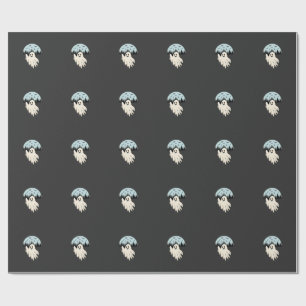 Halloween Geest Maan Bos Ontwerp_1 Cadeaupapier