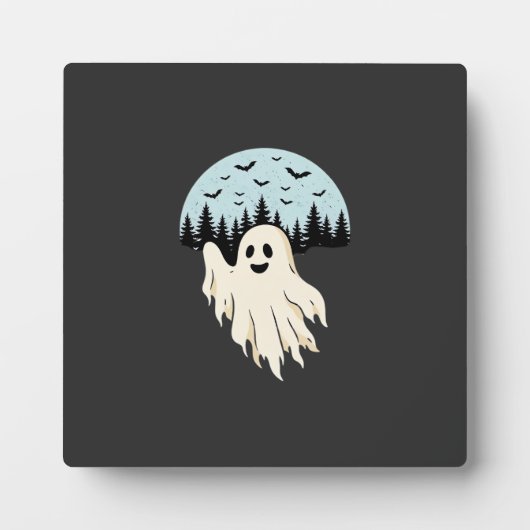 Halloween Geest Maan Bos Ontwerp_1 Fotoplaat (Voorkant)