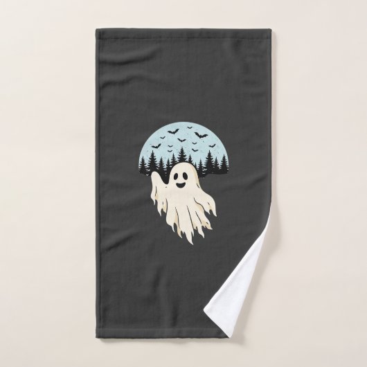 Halloween Geest Maan Bos Ontwerp_1 Handdoek (Handdoek)