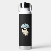 Halloween Geest Maan Bos Ontwerp_1 Waterfles (Voorkant)