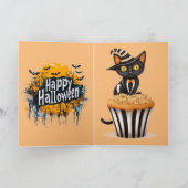 Halloween Geest met pompoenen Feestdagen Kaart (Binnen)