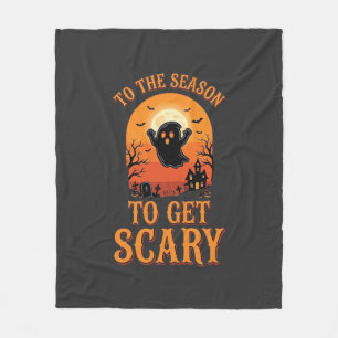 Halloween Geest naar het seizoen om eng te worden_ Fleece Deken