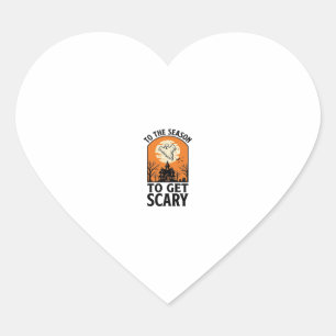 Halloween Geest Om Enge Vintage Griezels te Krijge Hart Sticker
