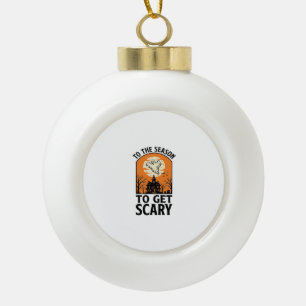 Halloween Geest Om Enge Vintage Spokerig_1 te Krij Keramische Bal Ornament