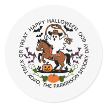 Halloween Geest & Paard Ronde Sticker